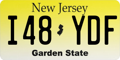NJ license plate I48YDF