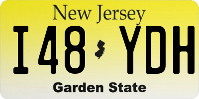 NJ license plate I48YDH