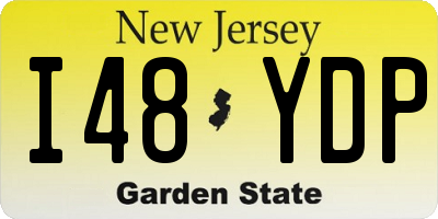 NJ license plate I48YDP