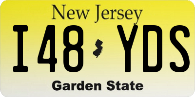 NJ license plate I48YDS