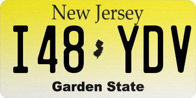 NJ license plate I48YDV