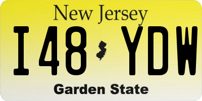 NJ license plate I48YDW