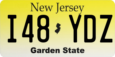 NJ license plate I48YDZ