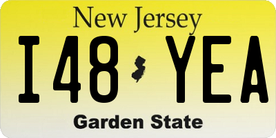 NJ license plate I48YEA