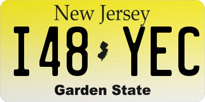 NJ license plate I48YEC