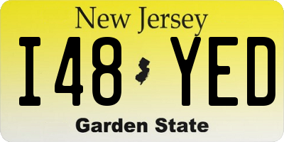 NJ license plate I48YED