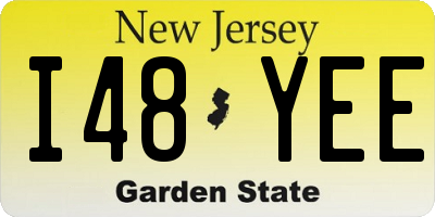 NJ license plate I48YEE