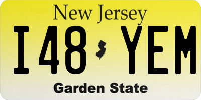 NJ license plate I48YEM