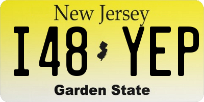 NJ license plate I48YEP