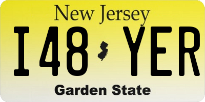 NJ license plate I48YER