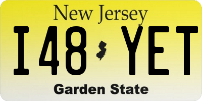 NJ license plate I48YET
