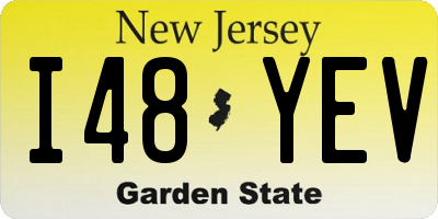 NJ license plate I48YEV