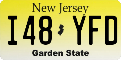 NJ license plate I48YFD