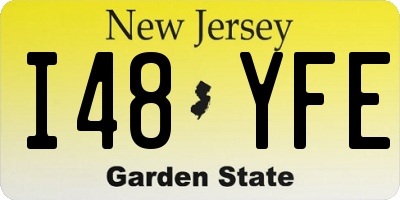 NJ license plate I48YFE