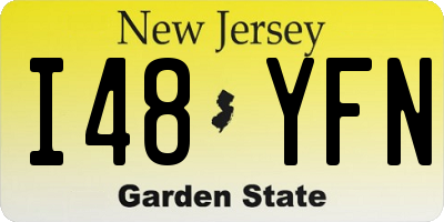 NJ license plate I48YFN
