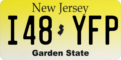 NJ license plate I48YFP