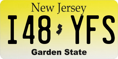 NJ license plate I48YFS