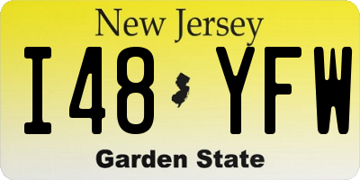 NJ license plate I48YFW