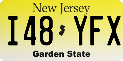 NJ license plate I48YFX