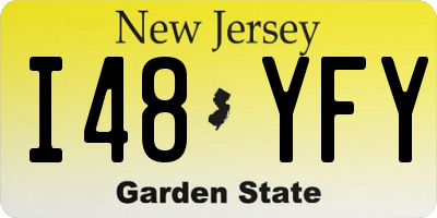 NJ license plate I48YFY
