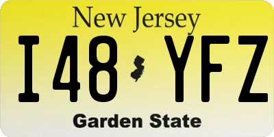 NJ license plate I48YFZ
