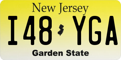 NJ license plate I48YGA