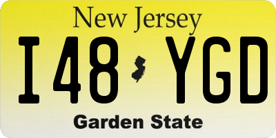 NJ license plate I48YGD