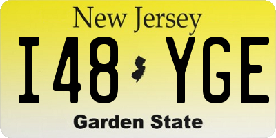 NJ license plate I48YGE