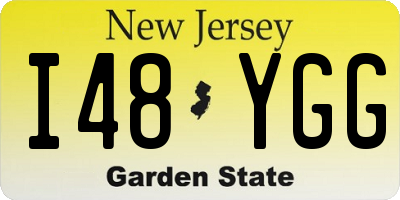 NJ license plate I48YGG