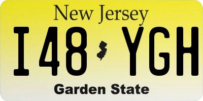 NJ license plate I48YGH
