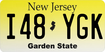 NJ license plate I48YGK