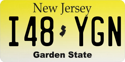 NJ license plate I48YGN