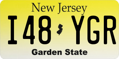 NJ license plate I48YGR