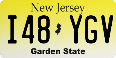 NJ license plate I48YGV