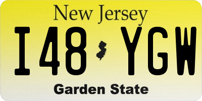 NJ license plate I48YGW