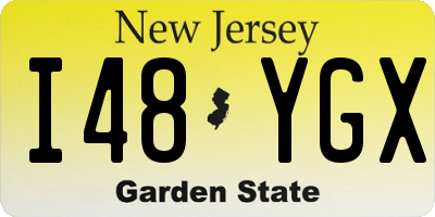 NJ license plate I48YGX