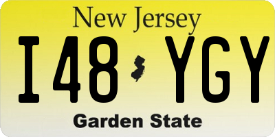 NJ license plate I48YGY