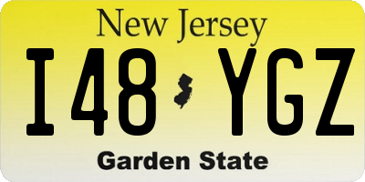 NJ license plate I48YGZ