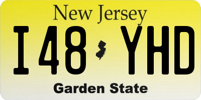 NJ license plate I48YHD