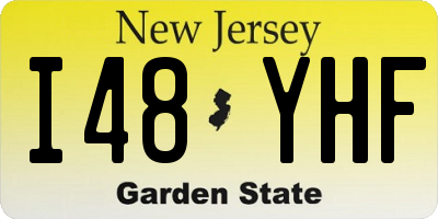 NJ license plate I48YHF