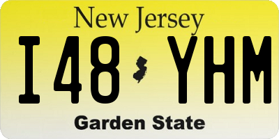 NJ license plate I48YHM