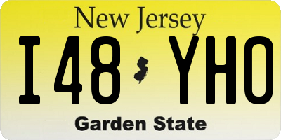 NJ license plate I48YHO