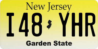 NJ license plate I48YHR