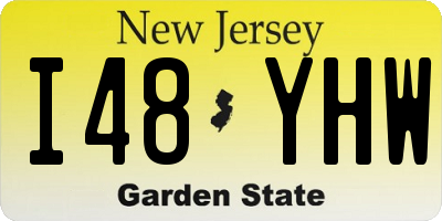NJ license plate I48YHW