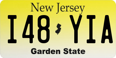 NJ license plate I48YIA