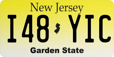 NJ license plate I48YIC
