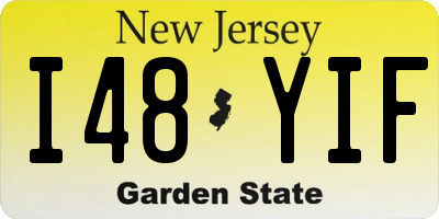 NJ license plate I48YIF