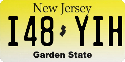 NJ license plate I48YIH