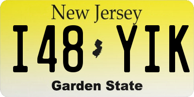 NJ license plate I48YIK