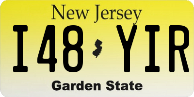 NJ license plate I48YIR